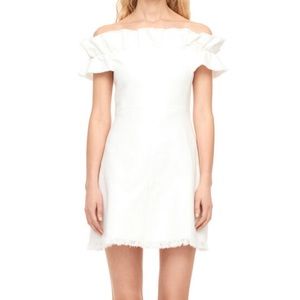 Rebecca Taylor off the shoulder white mini dress